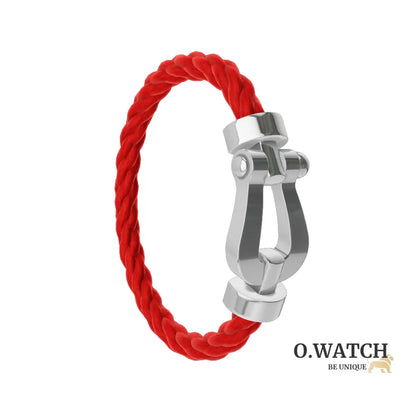 FRED FORCE XL MODÈLE ROUGE WHITE GOLD Bracelet