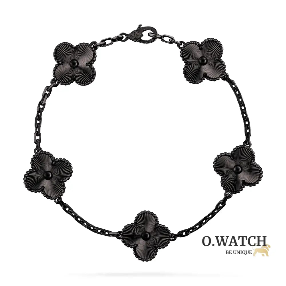 Gourmette Van Cleef Alhambra All Black
