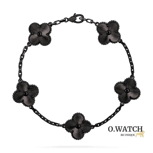 Gourmette Van Cleef Alhambra All Black