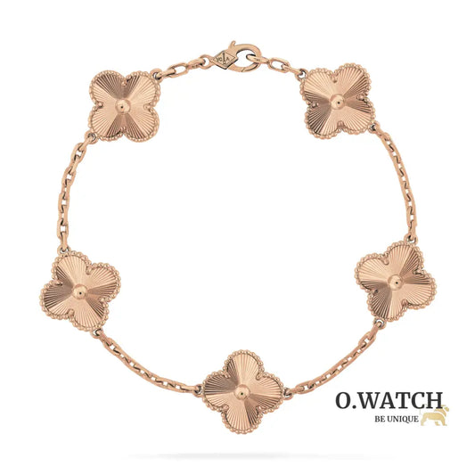Gourmette Van Cleef Alhambra Rose Gold