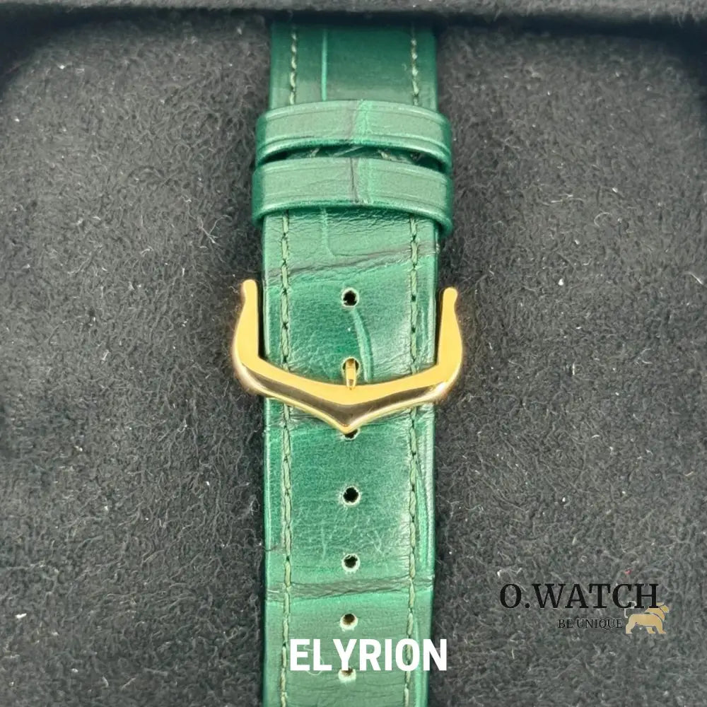 Montre Femme - Tank Louis Vert & Gold