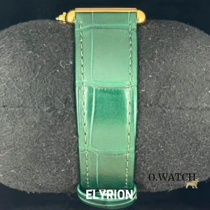 Montre Femme - Tank Louis Vert & Gold