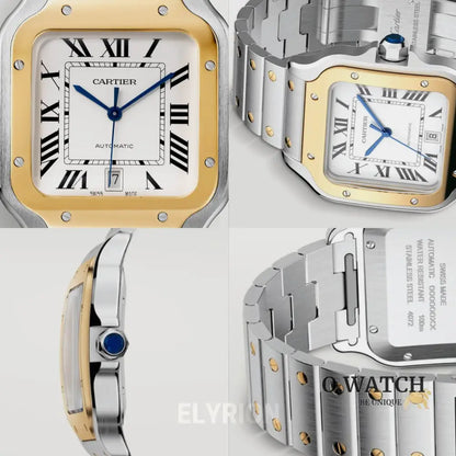 Montre Homme - Cart Santos Acier & Or