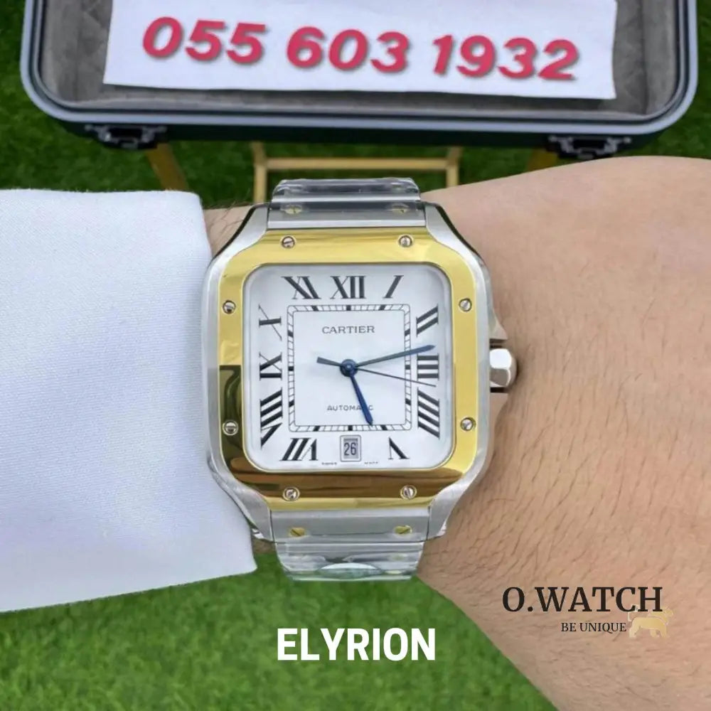 Montre Homme - Cart Santos Acier & Or