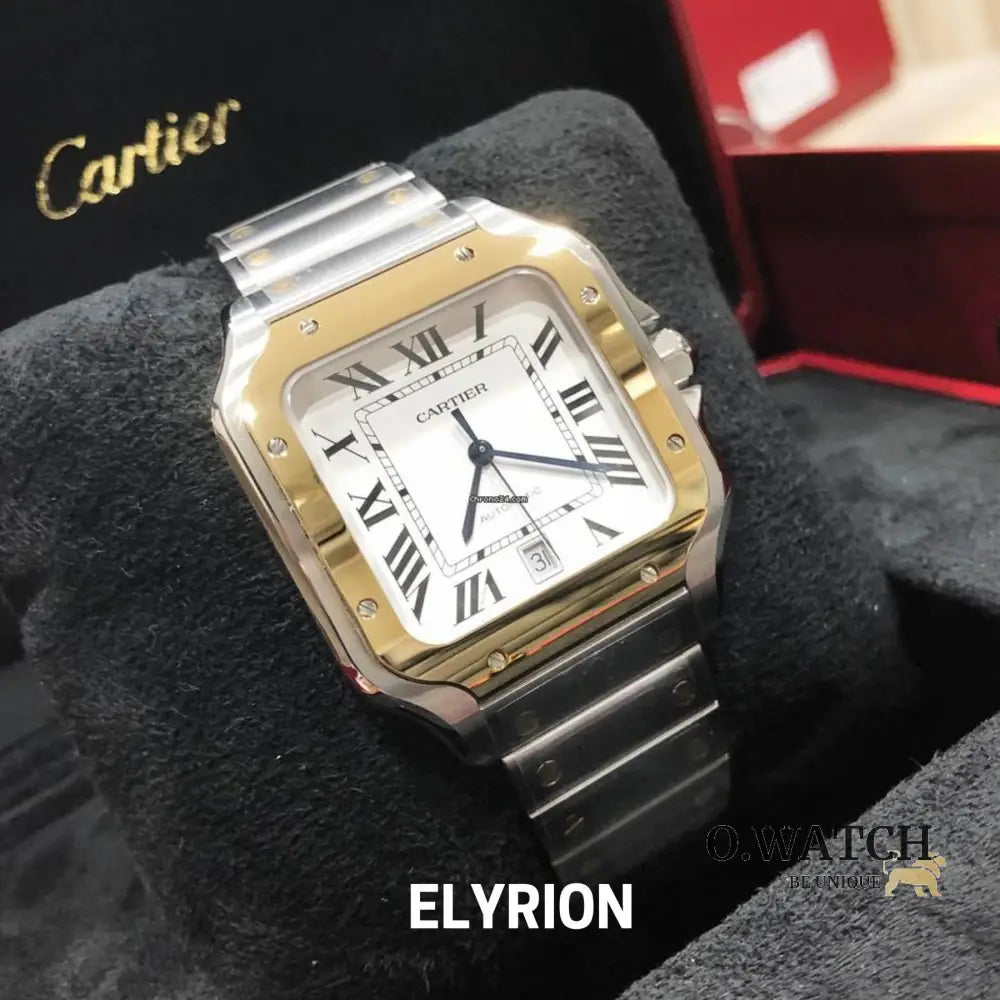 Montre Homme - Cart Santos Acier & Or