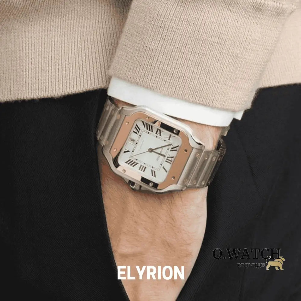 Montre Homme - Cart Santos Acier & Or