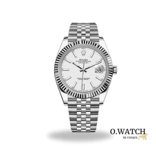 Montre Homme - Date just 41 Blanc