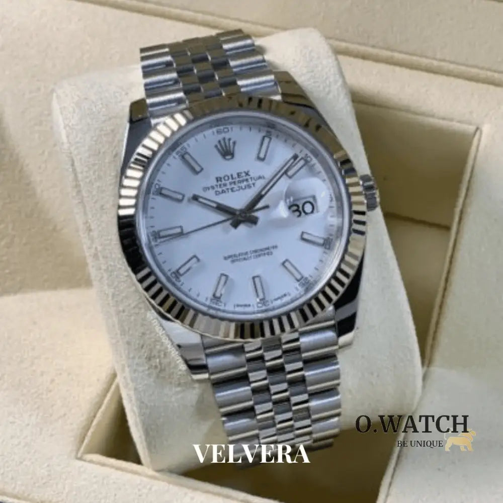 Montre Homme - Date just 41 Blanc