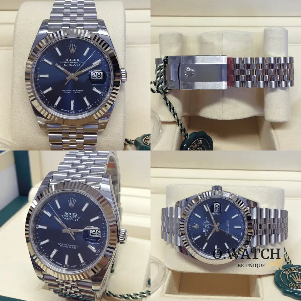 Montre homme - Date Just 41 Bleu