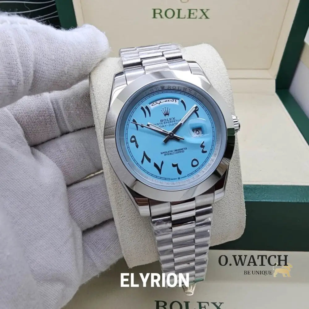 Montre Homme - Day-Date Arabic Blue Dial