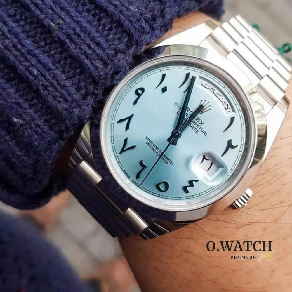 Montre Homme - Day-Date Arabic Blue Dial