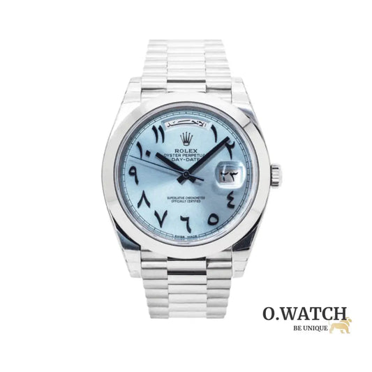 Montre Homme - Day-Date Arabic Blue Dial