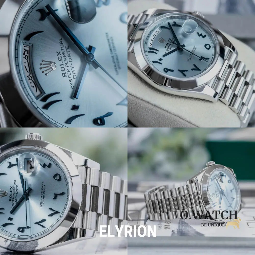 Montre Homme - Day-Date Arabic Blue Dial