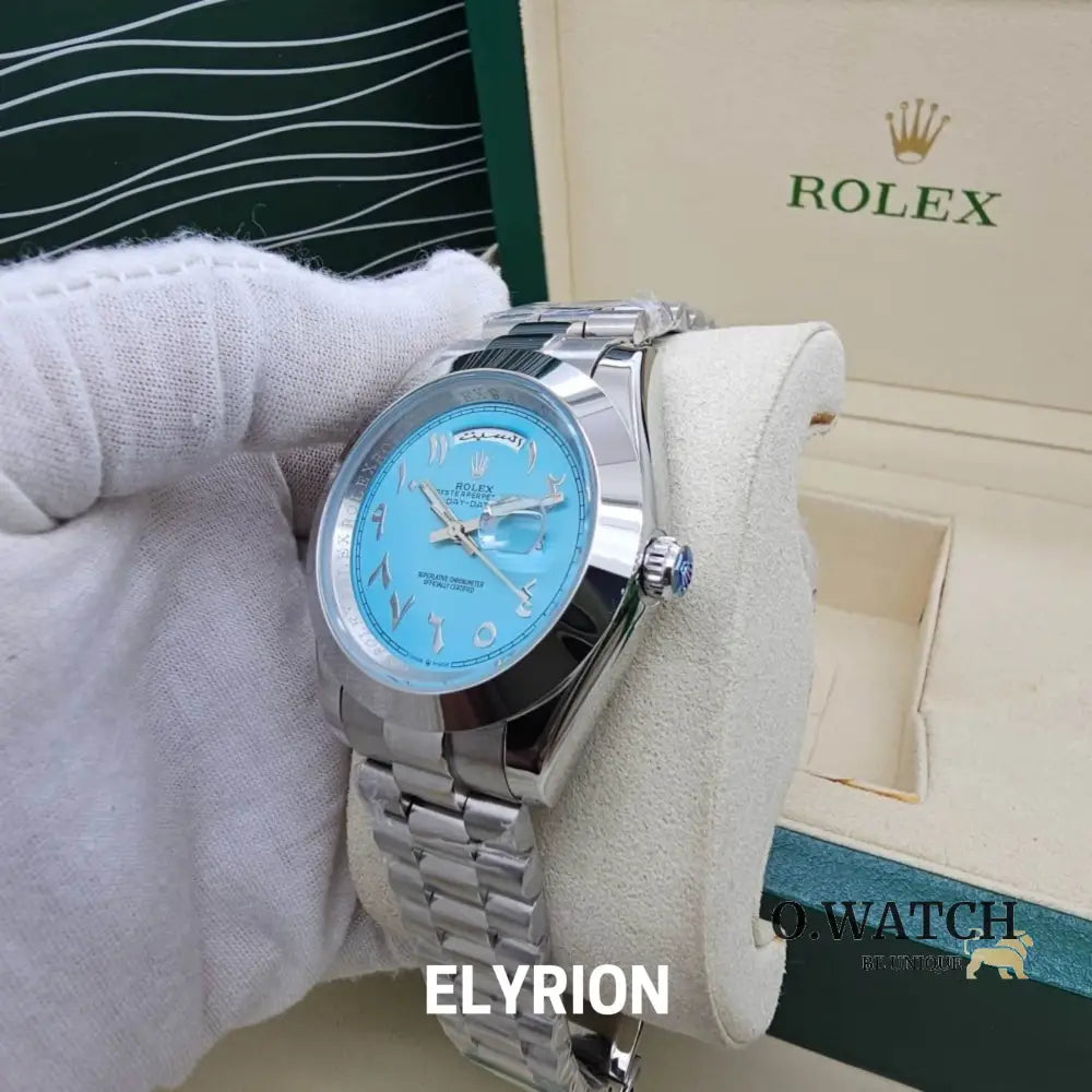 Montre Homme - Day-Date Arabic Blue Dial