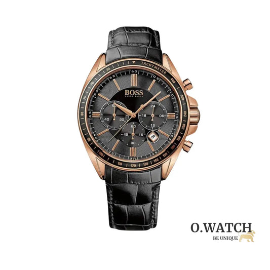 Montre Homme HB - 1513092 Chronographe en Cuir Noir