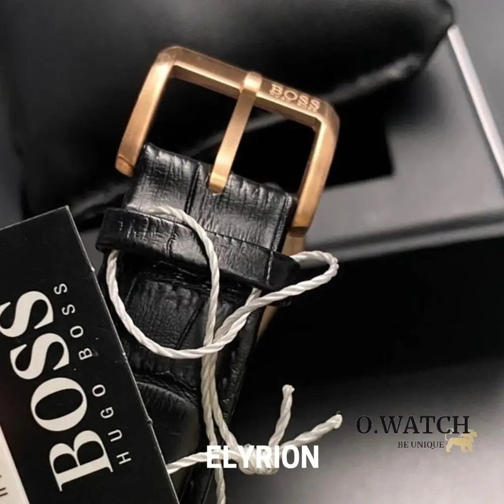 Montre Homme HB - 1513092 Chronographe en Cuir Noir