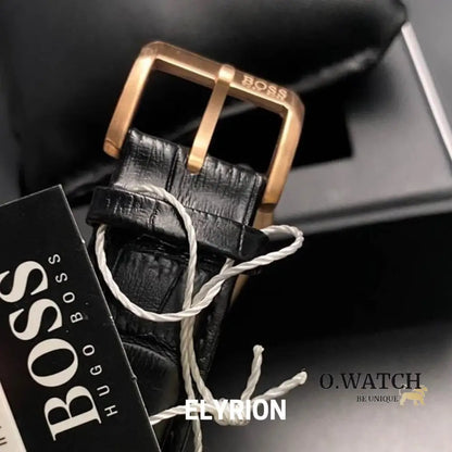 Montre Homme HB - 1513092 Chronographe en Cuir Noir