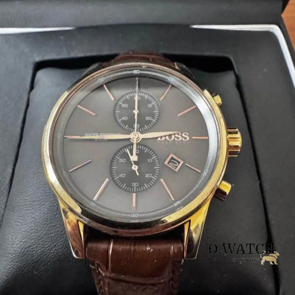 Montre Homme HB - Jet 1513281 Chronographe Marron