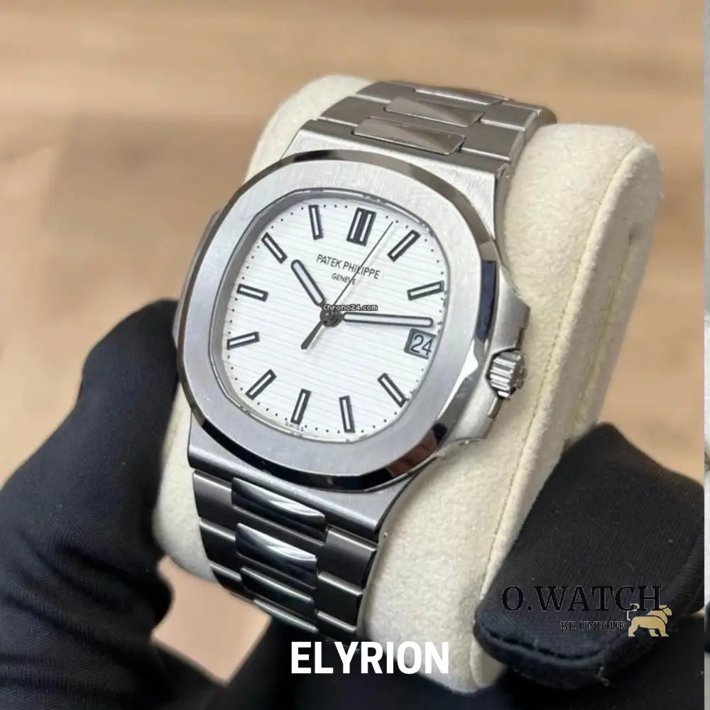 Montre Homme - Patek Nautilus Blanc