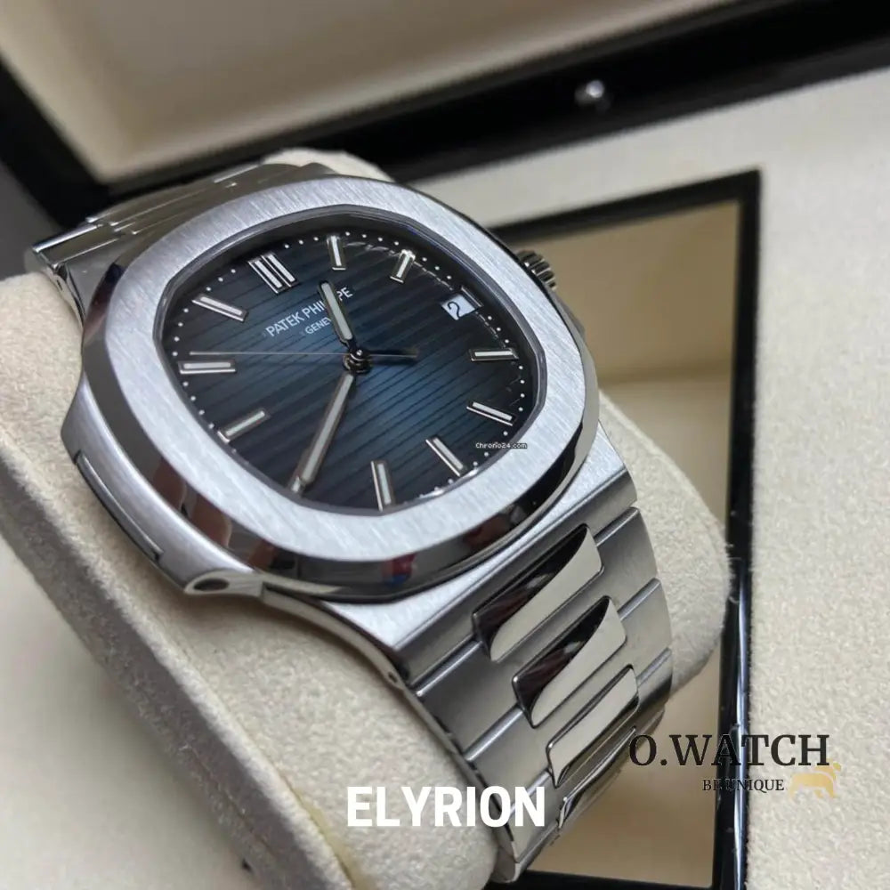 Montre Homme - Patek Nautilus Bleu