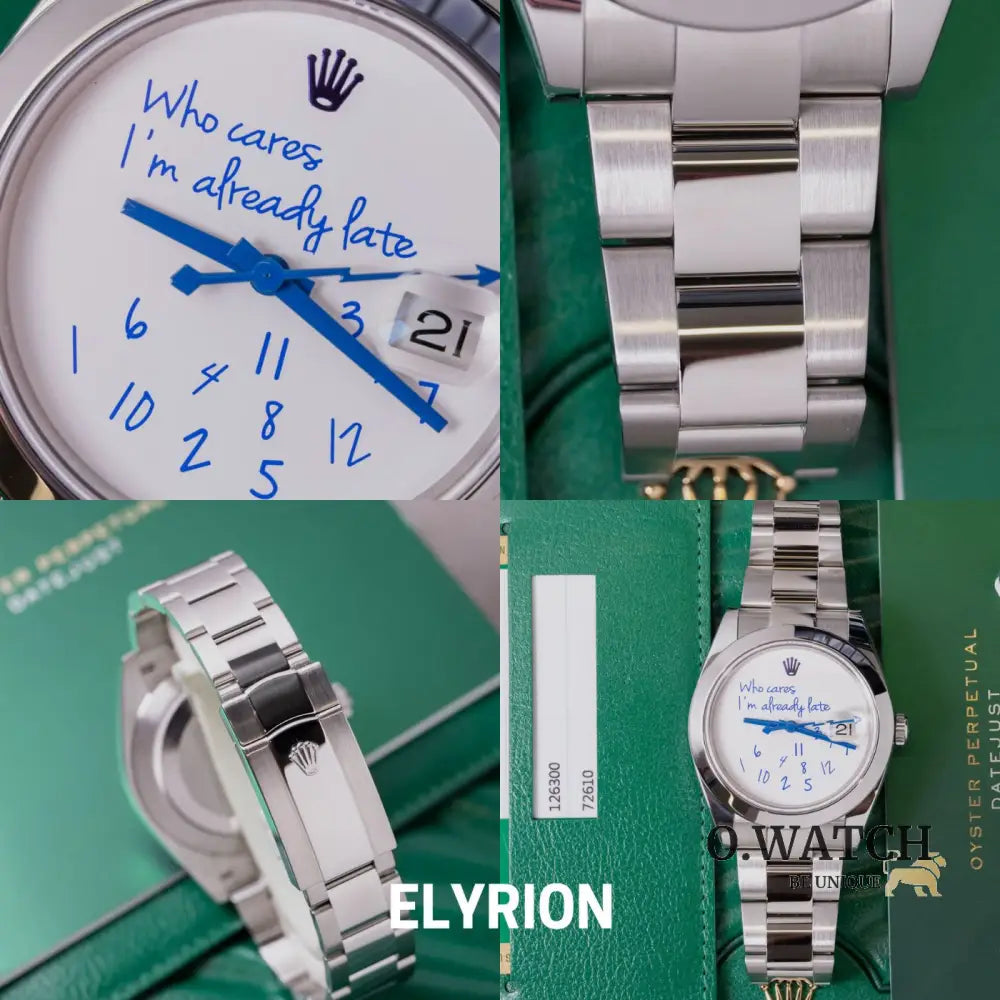 Rolex Datejust 41 „Who cares I‘m already late Dial