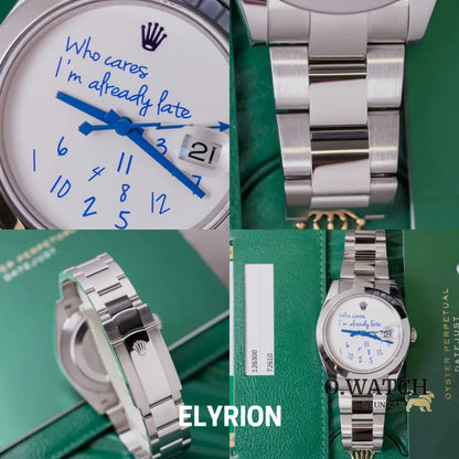 Rolex Datejust 41 „Who cares I‘m already late Dial