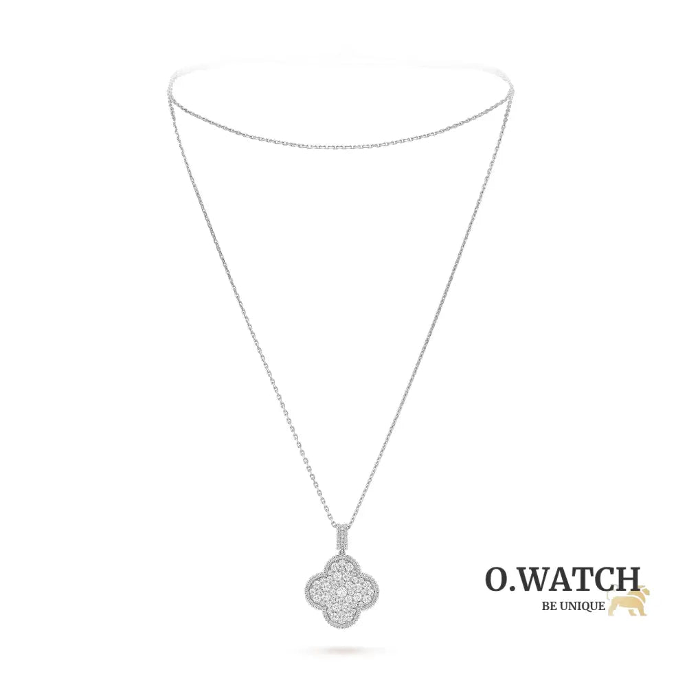 Sautoir Van Cleef Magic Alhambra White Gold