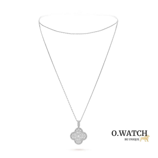 Sautoir Van Cleef Magic Alhambra White Gold